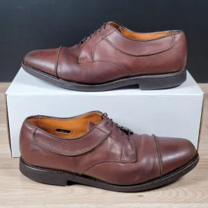 Allen Edmonds Harrisburg Derby Shoes Size 10 E Mens Wide Width Leather Brown