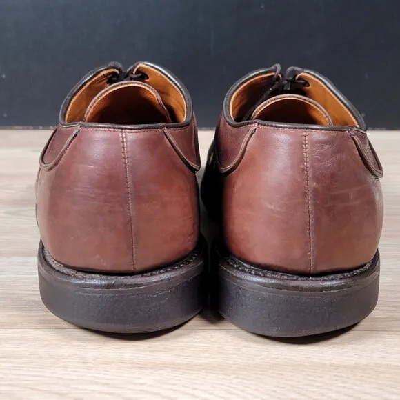 Allen Edmonds Harrisburg Derby Shoes Size 10 E Mens Wide Width Leather Brown