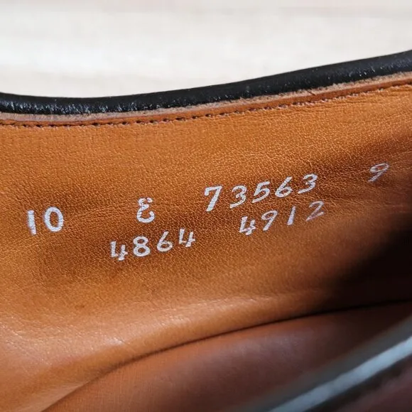 Allen Edmonds Harrisburg Derby Shoes Size 10 E Mens Wide Width Leather Brown
