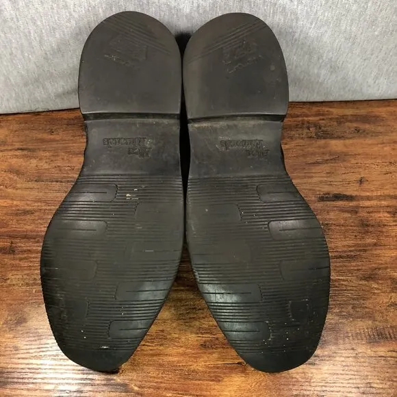 Allen Edmonds Men's 9.5 3E Wide Split Toe Derby Black Leather Shoes Vibram Sole