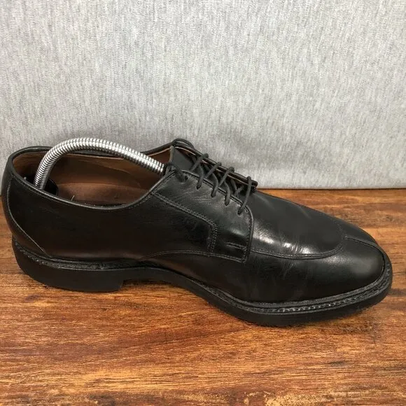 Allen Edmonds Men's 9.5 3E Wide Split Toe Derby Black Leather Shoes Vibram Sole