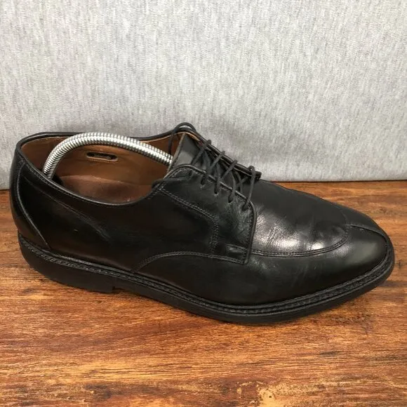 Allen Edmonds Men's 9.5 3E Wide Split Toe Derby Black Leather Shoes Vibram Sole