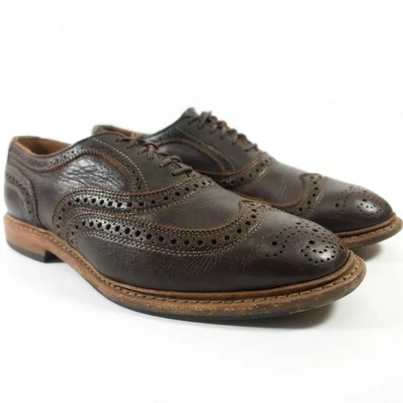 Allen Edmonds Neumok 2.0 Leather Wingtip Oxford Shoes - Men's Size 8 3E Wide