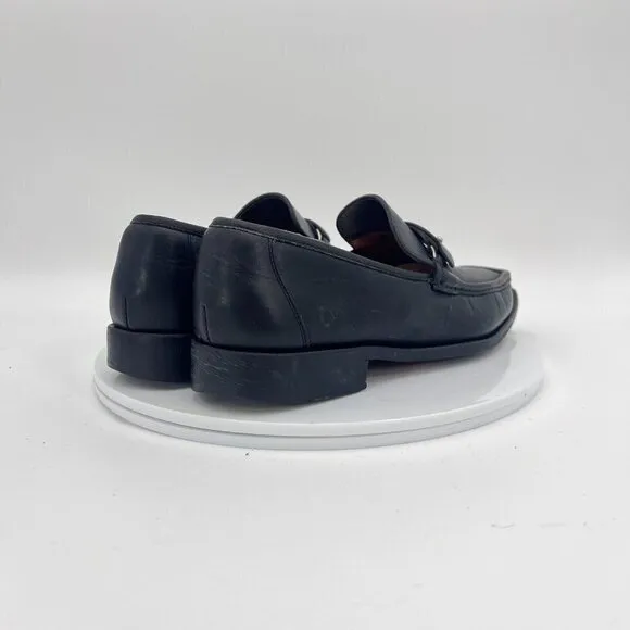Allen Edmonds Seven Frontino Men Size 10B Black Leather Monkstrap Loafer Shoes
