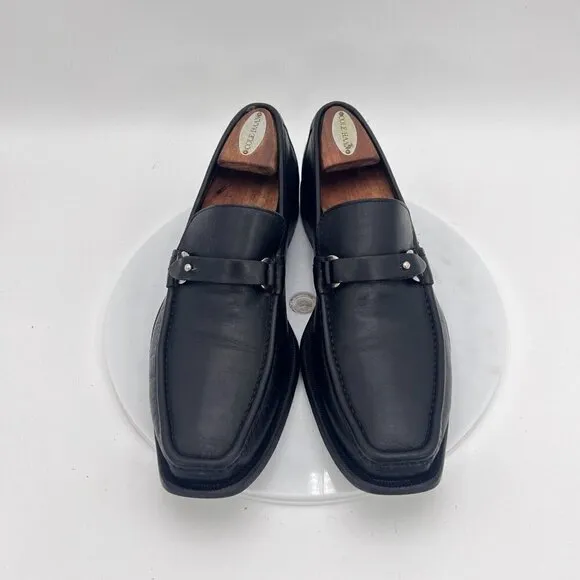 Allen Edmonds Seven Frontino Men Size 10B Black Leather Monkstrap Loafer Shoes