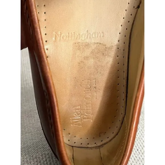 Allen Edmonds Shoes 13 Nottingham Kiltie Cognac Leather Slip On Loafer 13D
