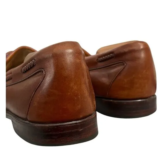 Allen Edmonds Shoes 13 Nottingham Kiltie Cognac Leather Slip On Loafer 13D