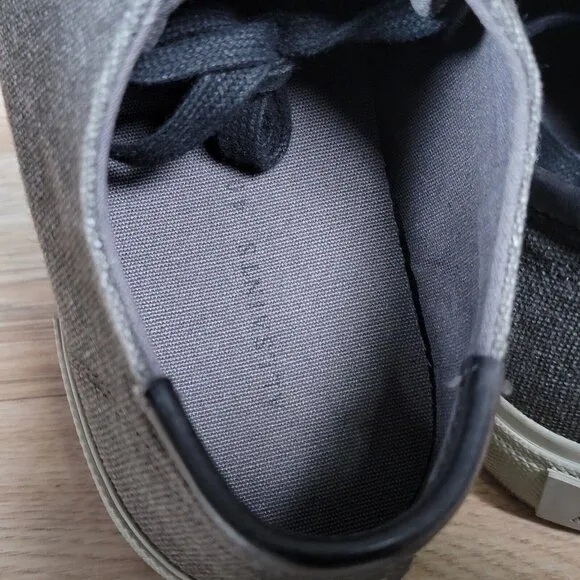 AllSaints Dumont Shoes Mens Size 7 US 40 EU Gray Canvas Casual Preppy Sneakers