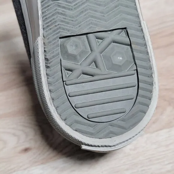 AllSaints Dumont Shoes Mens Size 7 US 40 EU Gray Canvas Casual Preppy Sneakers