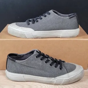 AllSaints Dumont Shoes Mens Size 7 US 40 EU Gray Canvas Casual Preppy Sneakers