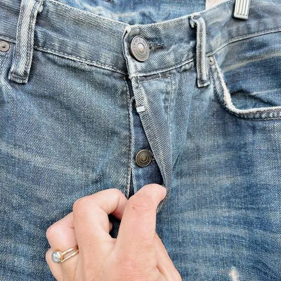 AllSaints Men’s Y2K Boot Cut Cowboy Western Denim Jeans 36 32