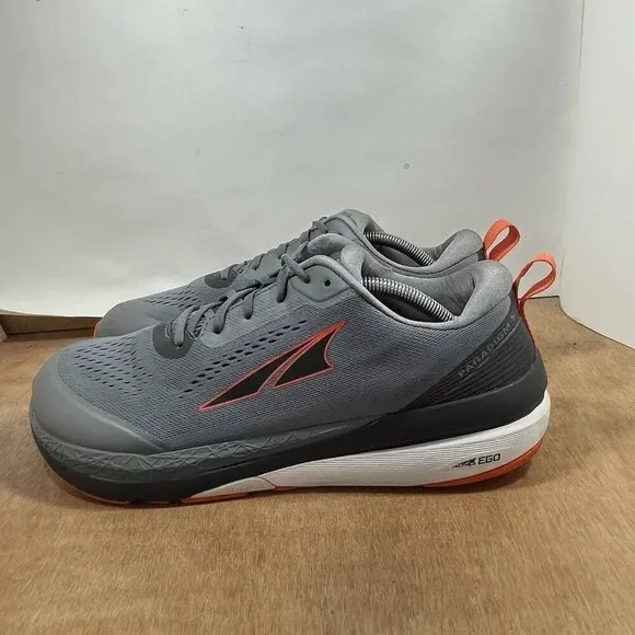 Altra Paradigm 5 Men's Size 11.5 Running Shoes Gray Orange AL0A4VQ0280