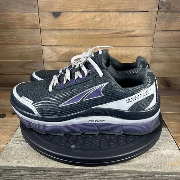 Altra Womens Sz 9.5 Olympus 1.5 Athletic Running Shoes Black Purple *NO INSOLES*