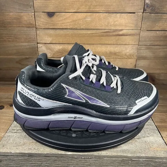 Altra Womens Sz 9.5 Olympus 1.5 Athletic Running Shoes Black Purple *NO INSOLES*