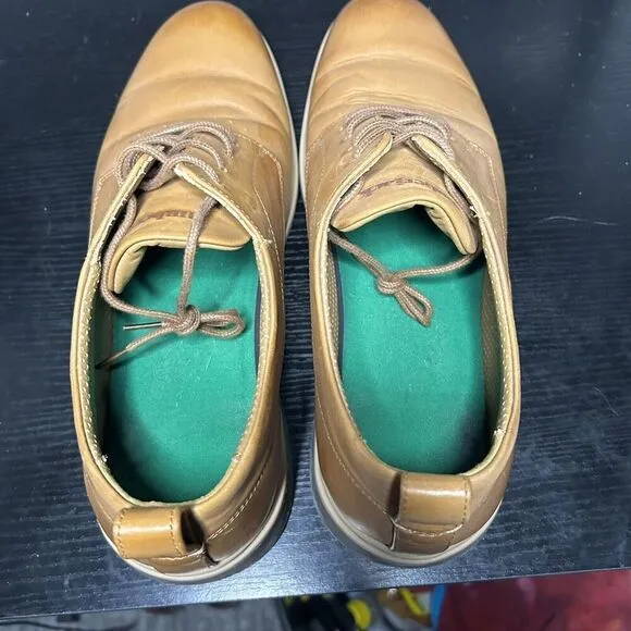 Amberjack Men's The Original Leather Dress Shoes Tan Size 10 Wide
