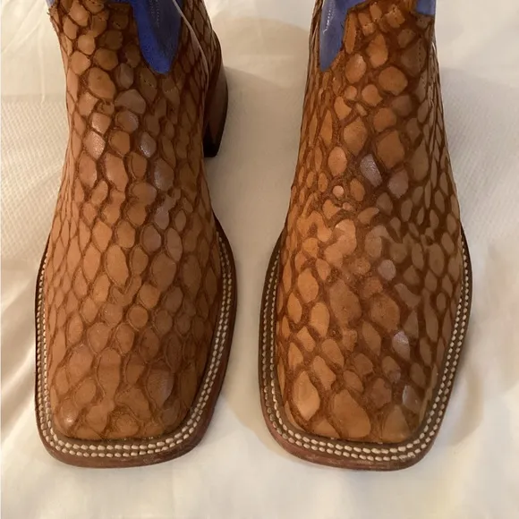 Anderson Bean Men’s Cognac Matte Big Bass Cowboy Boots