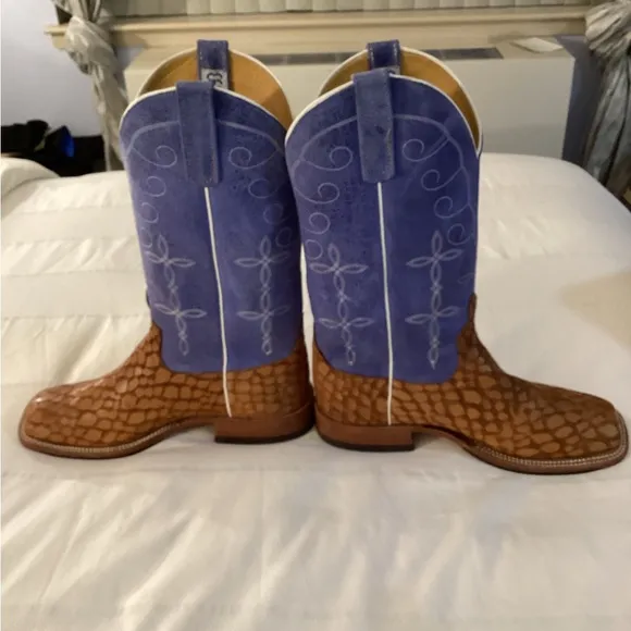 Anderson Bean Men’s Cognac Matte Big Bass Cowboy Boots