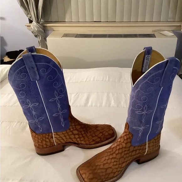 Anderson Bean Men’s Cognac Matte Big Bass Cowboy Boots