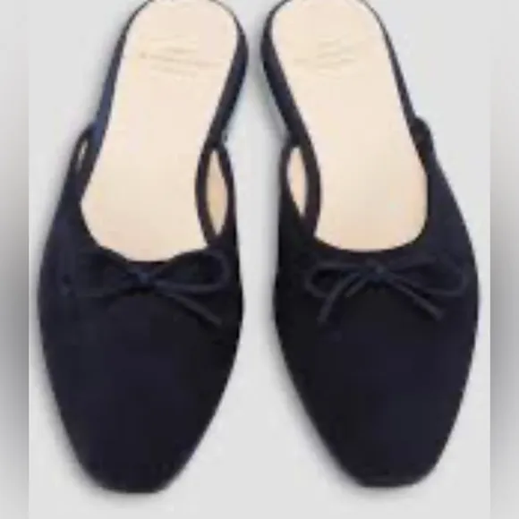Ann Mashburn Joy Mule Black Suede Slip On Shoes Size 37
