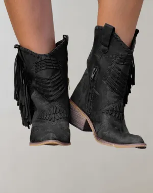 Annie - stilvolle schicke Fransenstiefel
