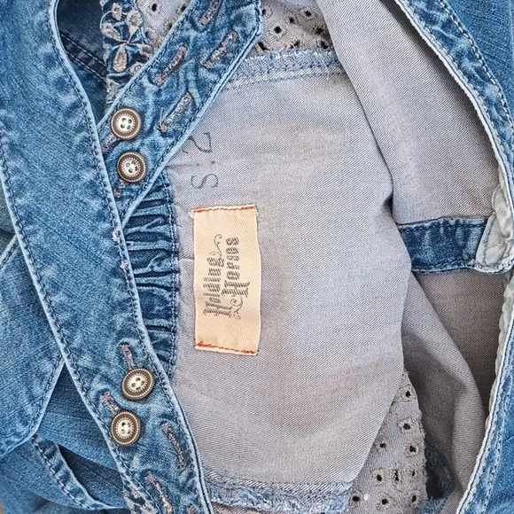 Anthropologie Holding Horses Blue Jean Denim Overalls Jumpsuit Jumper Women Sz 2