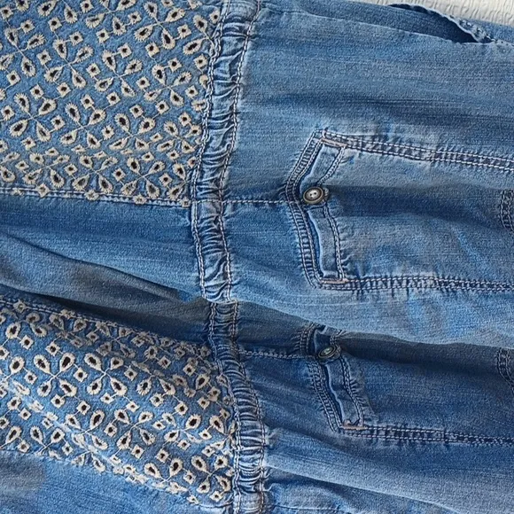 Anthropologie Holding Horses Blue Jean Denim Overalls Jumpsuit Jumper Women Sz 2