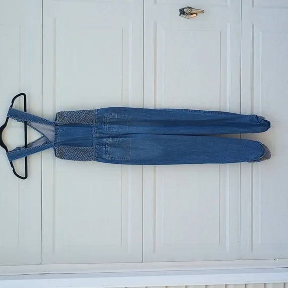 Anthropologie Holding Horses Blue Jean Denim Overalls Jumpsuit Jumper Women Sz 2