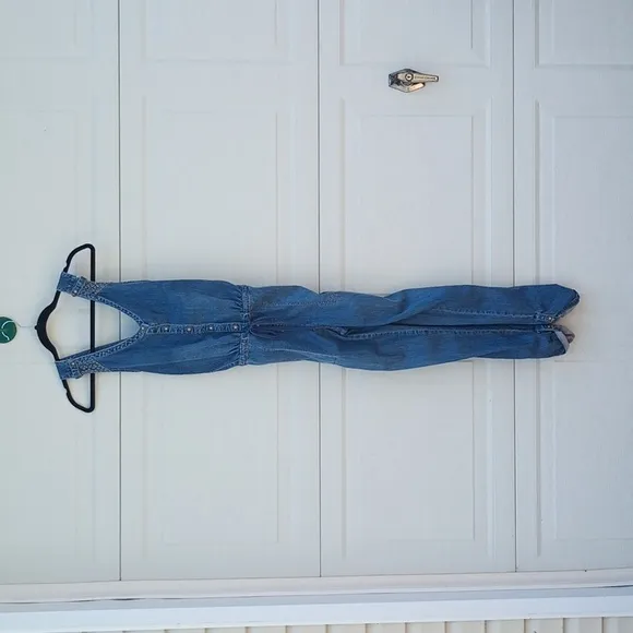 Anthropologie Holding Horses Blue Jean Denim Overalls Jumpsuit Jumper Women Sz 2