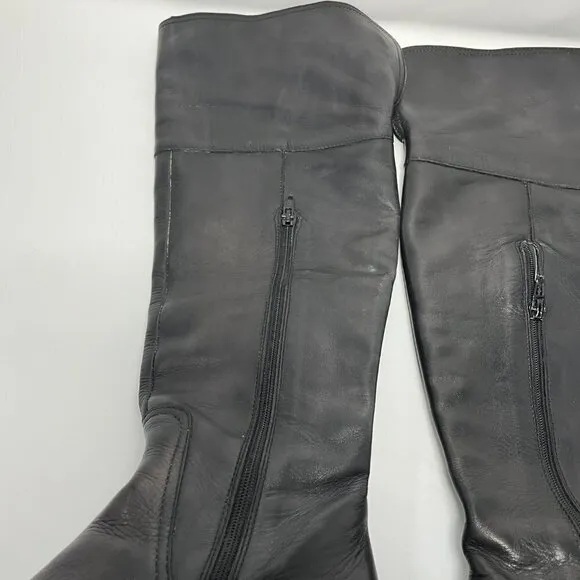 Anthropologie Miss Albright flat over-the-knee leather boots 37 women