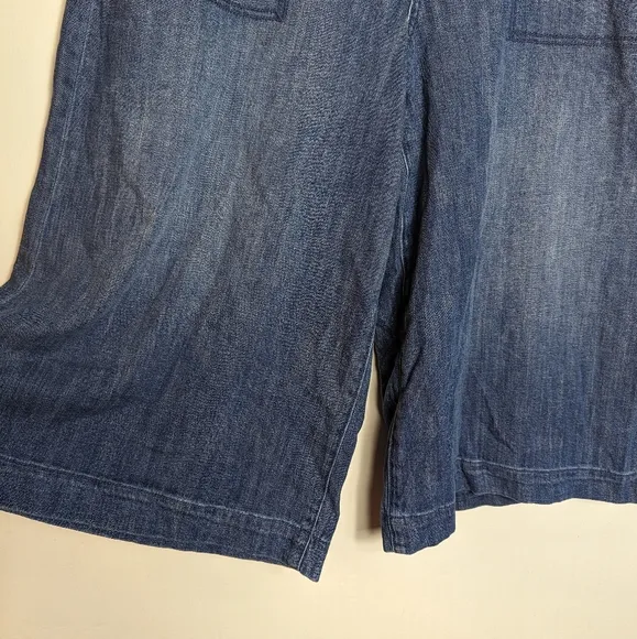 Anthropologie Pilcro Denim Cropped Utility Culottes Jean