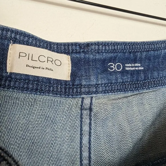 Anthropologie Pilcro Denim Cropped Utility Culottes Jean