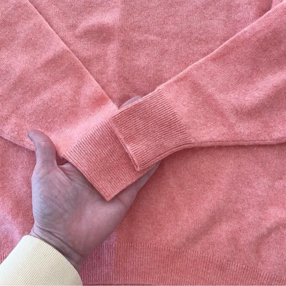 Anthropologie Pilcro Emmeline Boat-Neck100% Cashmere Sweater Size XS Coral 23
