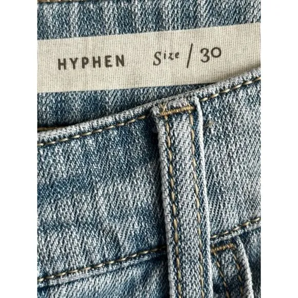 ANTHROPOLOGIE /Pilcro /“HYPHEN” patchwork Denim Boy‎ Fit Crop Size 30/25