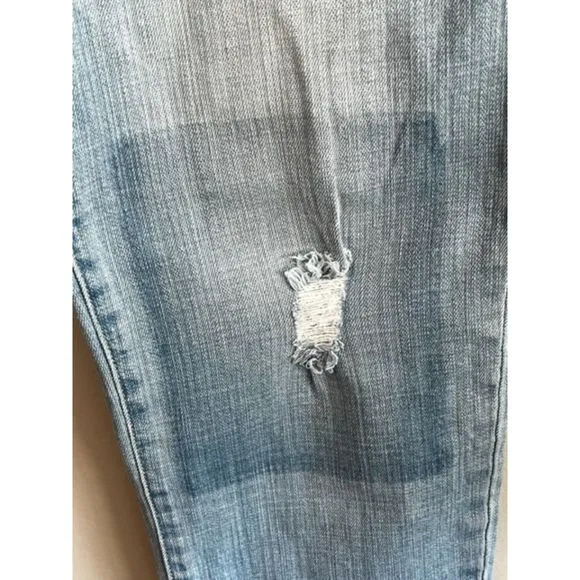 ANTHROPOLOGIE /Pilcro /“HYPHEN” patchwork Denim Boy‎ Fit Crop Size 30/25