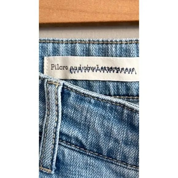 ANTHROPOLOGIE /Pilcro /“HYPHEN” patchwork Denim Boy‎ Fit Crop Size 30/25
