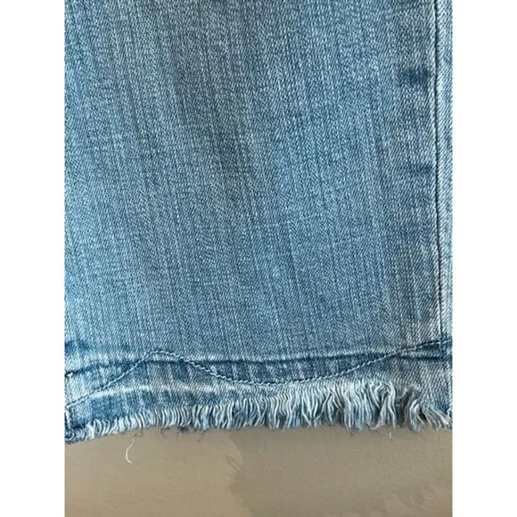 ANTHROPOLOGIE /Pilcro /“HYPHEN” patchwork Denim Boy‎ Fit Crop Size 30/25