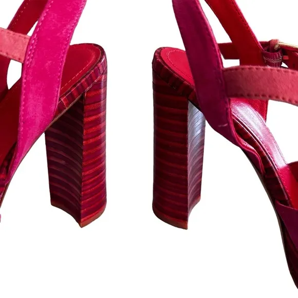 Anthropologie | Pour La Victoire Pink Yasminks Criss Cross Sandals Size 6.5