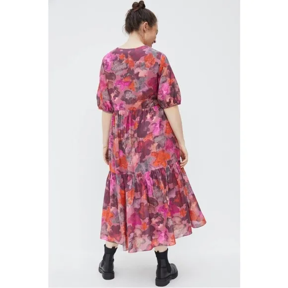 Anthropologie Samant Chauhan Clemencia Tiered Maxi Dress