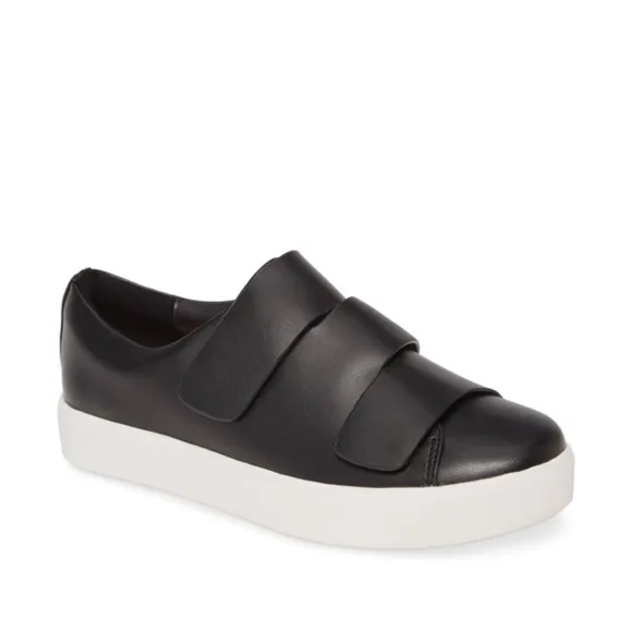 Anthropologie Silent D black no tie slip on shoes sneakers