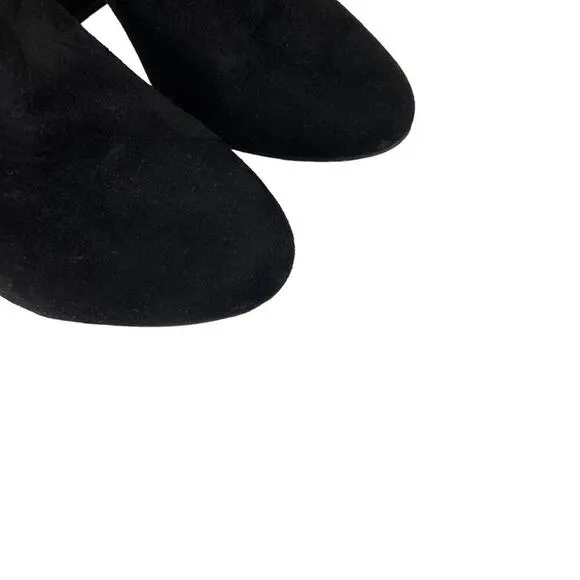 Anthropologie x Faryl Robin Sofia Vegan Suede Knee-High Black Heeled Boot 9