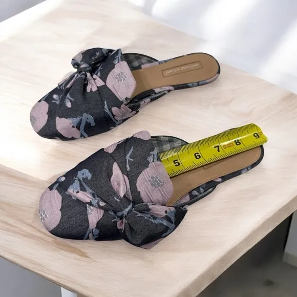 Antonio Melani Mohana Mules Blue Floral Slip-on Slides Shoes size 6.5