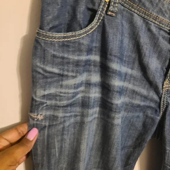 Apple Bottoms | Women's Vintage Bootcut Distressed Jeans (Size 13/14)