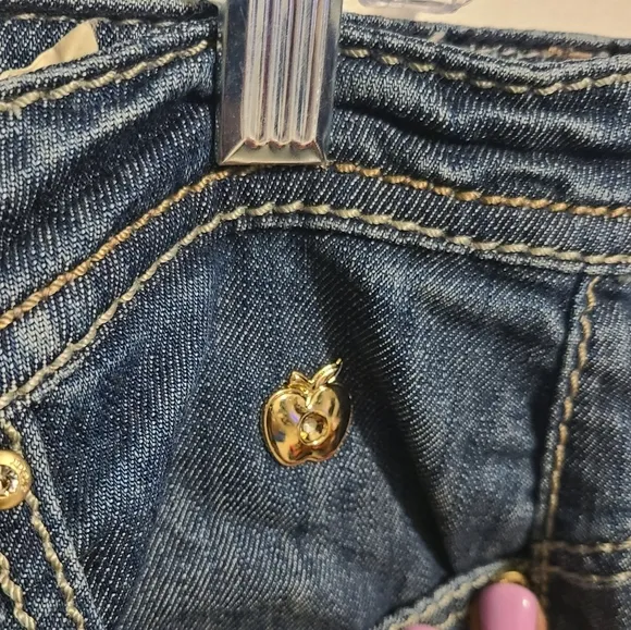 Apple Bottoms | Women's Vintage Bootcut Distressed Jeans (Size 13/14)