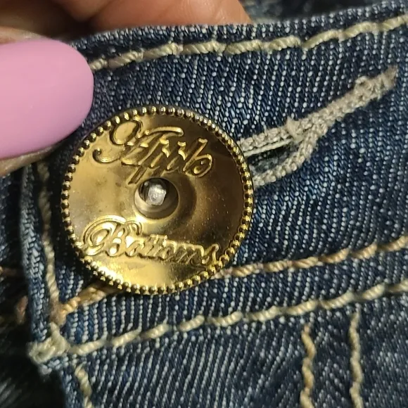 Apple Bottoms | Women's Vintage Bootcut Distressed Jeans (Size 13/14)