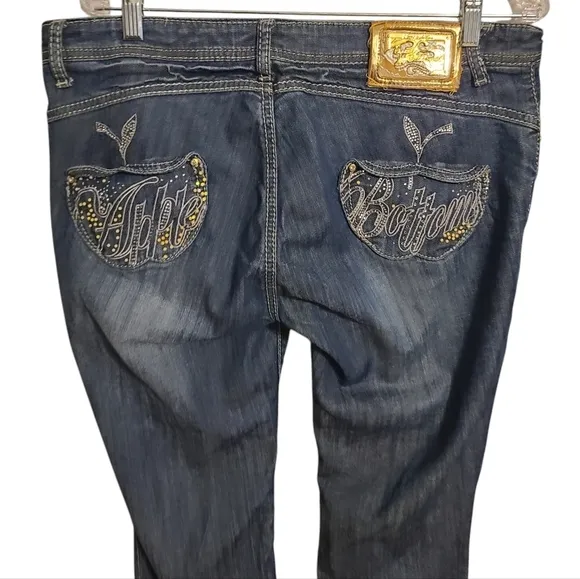 Apple Bottoms | Women's Vintage Bootcut Distressed Jeans (Size 13/14)