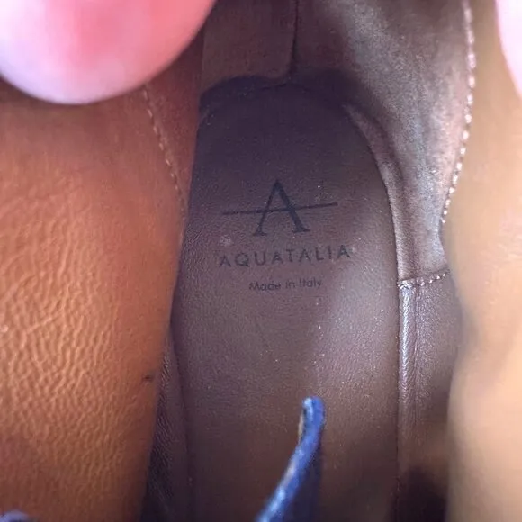 Aquatalia Blue Suede Chukka Boots Lace Up Ladies Sz 6 Italy Ankle Bootie…