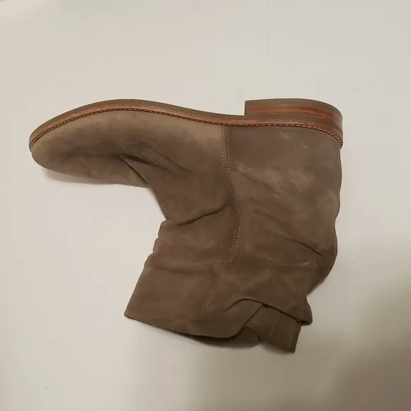 Aquatalia Caleigh Slouch Boots Hidden Platform Wedge Weatherproof Suede Flats Lo
