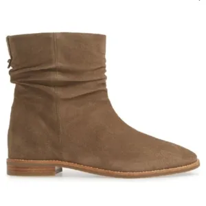 Aquatalia Caleigh Slouch Boots Hidden Platform Wedge Weatherproof Suede Flats Lo