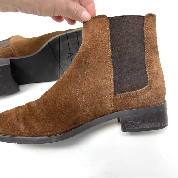 Aquatalia Womens Brown Tamera Suede Chelsea Ankle Boots Shoe Size US 7