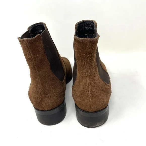 Aquatalia Womens Brown Tamera Suede Chelsea Ankle Boots Shoe Size US 7